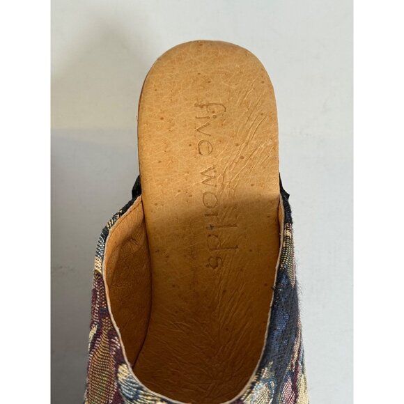 Five Worlds Floral Tapestry Slip-On Clogs - Picture 11 of 13